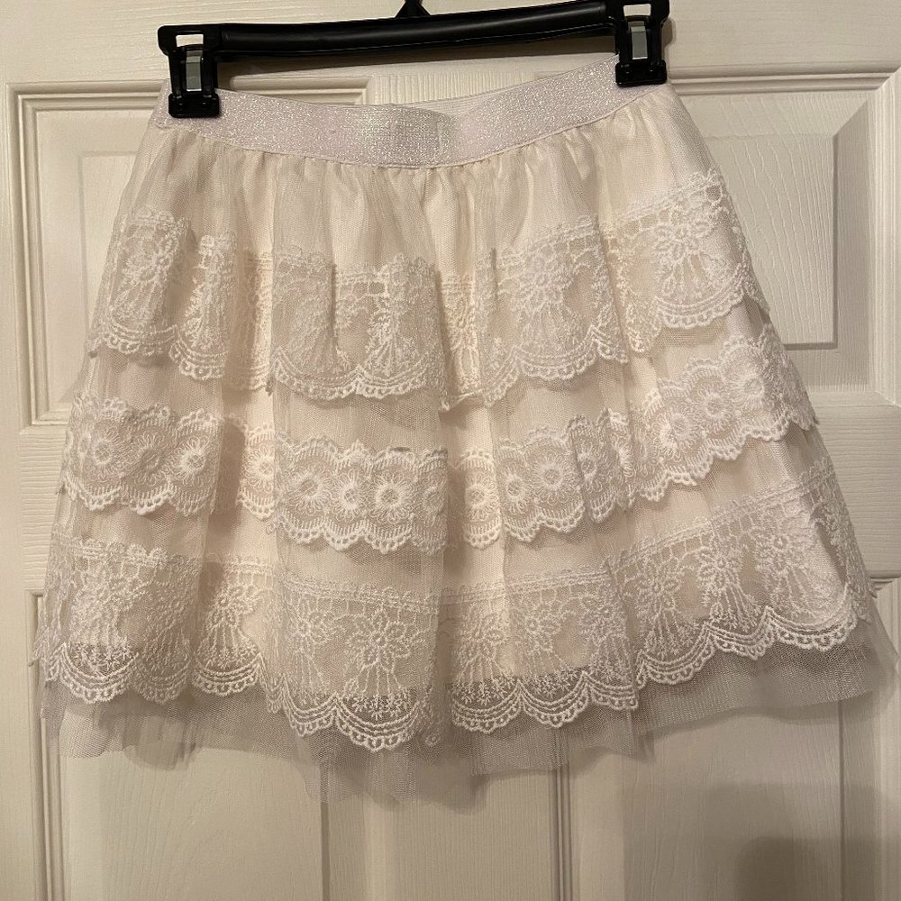 The Children's Place White Lace Skirt Kids Large